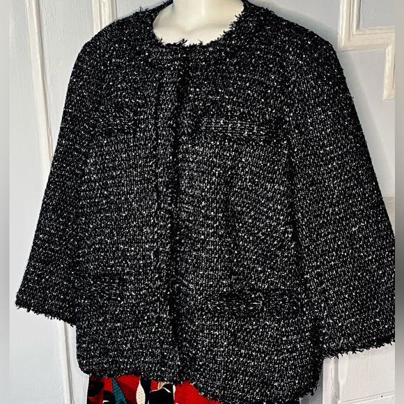 Michael Kors Tweed Blazer 2XL / 16 Charcoal wool.blend - Picture 4 of 14